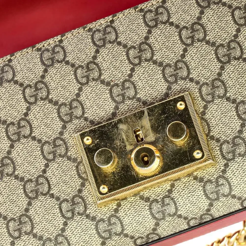 Gucci Padlock Shoulder Bag Gg Coated #241862G94B - Picture 7 of 8